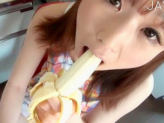 Japanese chick's horny twat goes wild on naughty food stimulation in Tokyo's XXX 'nippon' 'thai' adventure. (including all the required elements)