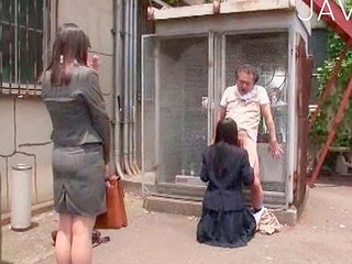 Japanese virgin with nipple piercings deepthroating large dick while watching anime porn